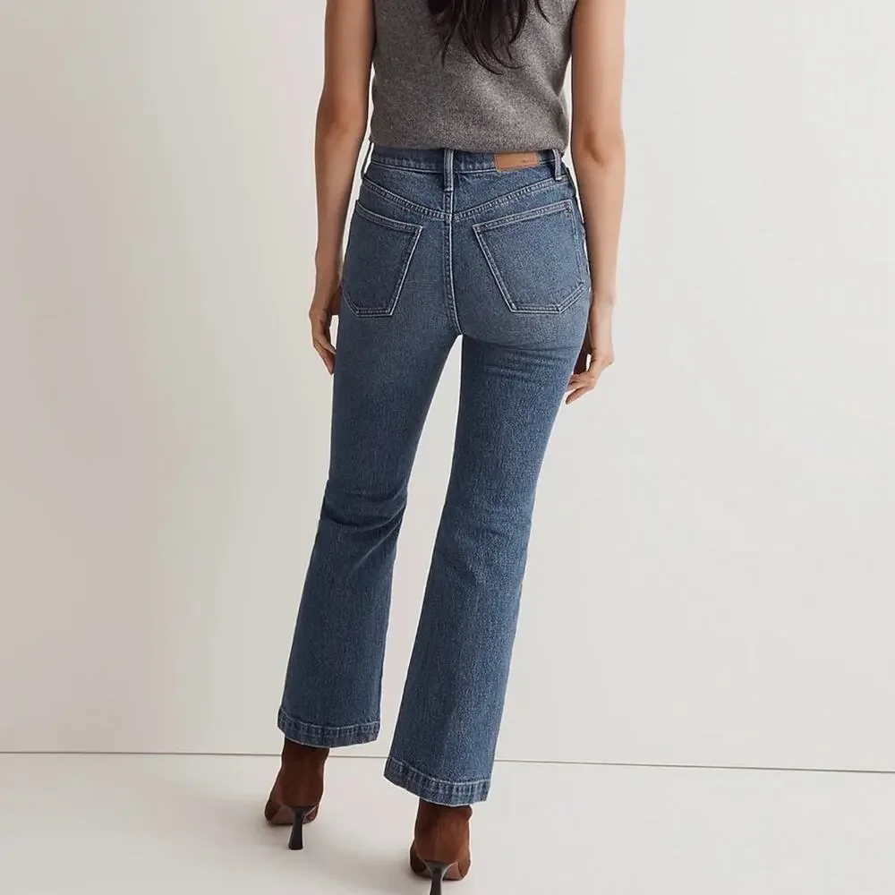 Madewell Perfect Vintage Flare Crop blue Jeans size 25